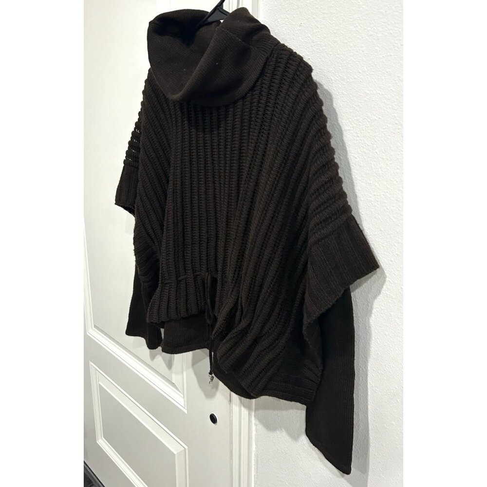 Cache Cache Cowl Neck Layered Pullover Sweater Br… - image 3